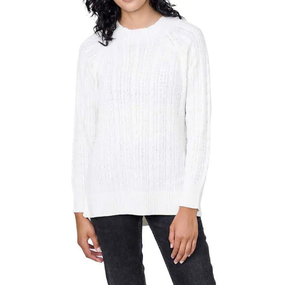 NEW Bleu:Gray Cable Knit Sweater